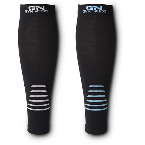 Calf Compression Sleeve for Men & Women - Black & Gray Pair